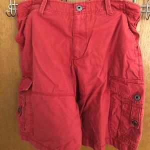 Express for men red cargo shorts